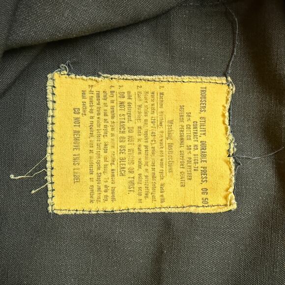 Vintage military green pants, high waist, wide leg, women's M/L, EUC - Picture 2 of 4